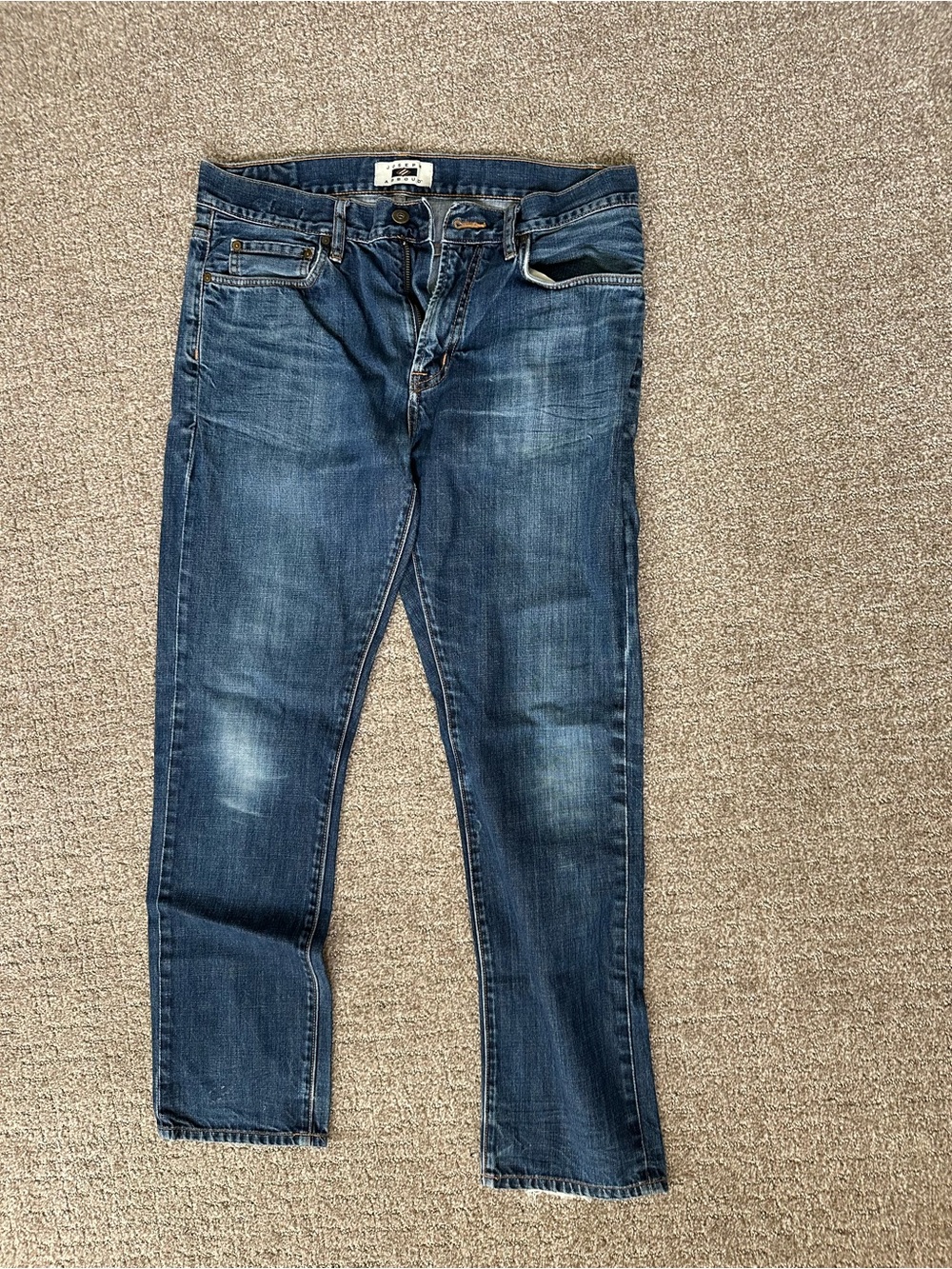 Joseph Abboud Men's Straight-Leg Dark Blue Jeans